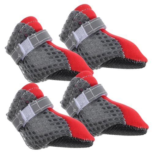 EXHUMKY 4 Stück Welpen Netzschuhe, Haustierbedarf, Welpenschuhe, Hunde, Haustierschuhe, Haustierschuhe Für Den Innenbereich, Praktische Hundeschuhe, Haustierschuhe Für Den Außenbereich, EXHUMKY 4 Stück Welpen Netzschuhe, Haustierbedarf, Welpenschuhe, Hunde, Haustierschuhe, Haustierschuhe Für Den Innenbereich, Praktische Hundeschuhe, Haustierschuhe Für Den Außenbereich, von EXHUMKY