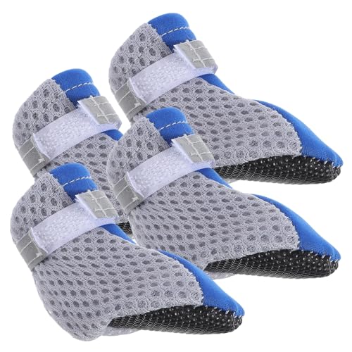 EXHUMKY 4 Stück Welpen Netzschuhe, rutschfeste Hundestiefel, rutschfeste Hundeschuhe, Netz Hundeschuhe, rutschfeste Haustierschuhe, rutschfeste Hundeschuhe, Katzenschuhe, Welpen EXHUMKY 4 Stück Welpen Netzschuhe, rutschfeste Hundestiefel, rutschfeste Hundeschuhe, Netz Hundeschuhe, rutschfeste Haustierschuhe, rutschfeste Hundeschuhe, Katzenschuhe, Welpen von EXHUMKY