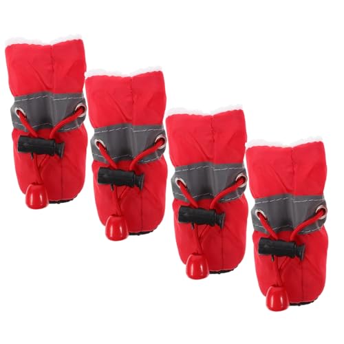 EXHUMKY Praktische Hundeschuhe 4 Stück Schützende Haustierschuhe Ohne Sohle Warm Gefüttert Für Regnerische Tage EXHUMKY Praktische Hundeschuhe 4 Stück Schützende Haustierschuhe Ohne Sohle Warm Gefüttert Für Regnerische Tage von EXHUMKY