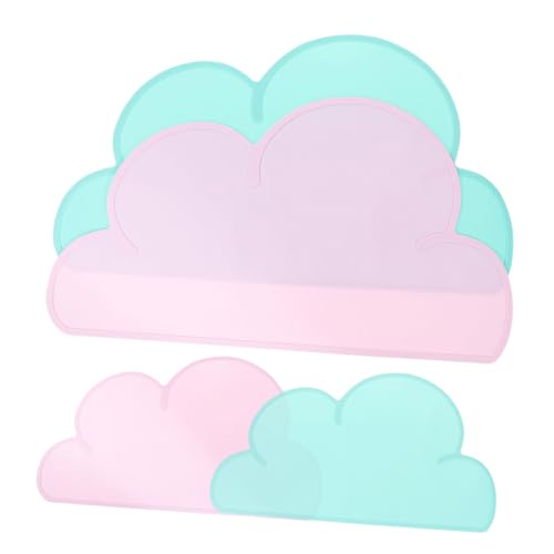 EXHUMKY 4 Teiliges Platzset Für Haustiere, Isolierte Matte, Katzennapfmatte, Futtermatte Für Haustiere, Hundefutterkissen, Matte Für Langsames Fressen, Futtermatte Für Welpen, von EXHUMKY