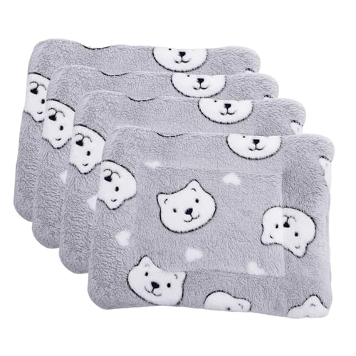EXHUMKY 4stücke Meerschweinchen Decke Für Käfig Schlafunterlage Aus Weicher Fleece Für Kleine Haustiere Bequeme Matte Für Meerschweinchen Kaninchen Und Hamster von EXHUMKY