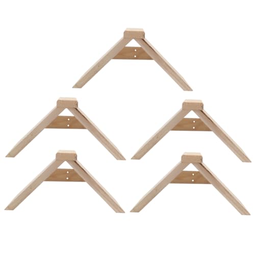 EXHUMKY Holz Taubenstand 5 Stücke Vogel Sitzstangen für Tauben Papageien und Nymphensittiche Naturholz Haustierbedarf Sicher und Kreativ von EXHUMKY
