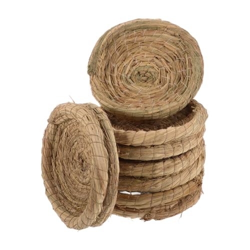 EXHUMKY 5St Taubenstall kleines Tierbrutnest Vogelnest Bettwäsche aus Meerschweinchen-Fleece gießen Hasen haustierbedarf haustierbett Hühnernest Geflochtenes Hühnerschlafbett Stroh Beige EXHUMKY 5St Taubenstall kleines Tierbrutnest Vogelnest Bettwäsche aus Meerschweinchen-Fleece gießen Hasen haustierbedarf haustierbett Hühnernest Geflochtenes Hühnerschlafbett Stroh Beige von EXHUMKY