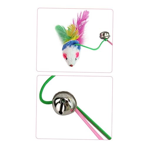 EXHUMKY Katzenspielzeug 5 Stück Plüschmaus Interaktives Spielzeug Glockenstab Für Kätzchen Zufällige Farbe EXHUMKY Katzenspielzeug 5 Stück Plüschmaus Interaktives Spielzeug Glockenstab Für Kätzchen Zufällige Farbe von EXHUMKY