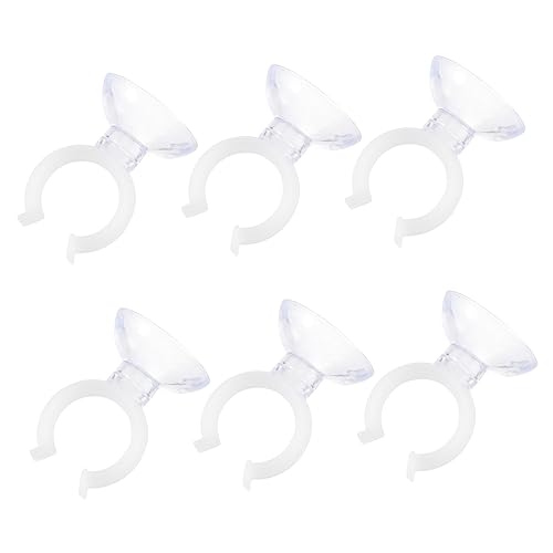 EXHUMKY 6Stücke Aquarium Rohr Klemme Klemme aus Saugnapf Halter für Aquarien Schläuche Praktische Rohrschelle zur Sicheren Befestigung Transparent und Langlebig von EXHUMKY