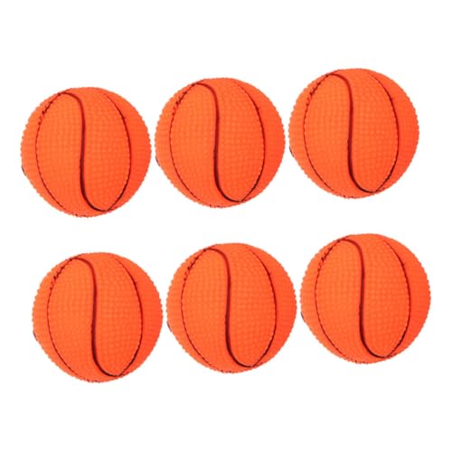 EXHUMKY 6Stücke Quietschendes Kauspielzeug aus Vinyl Interaktives Basketballspielzeug für Welpen Fördert Lustige Übungen und Training für Kleine EXHUMKY 6Stücke Quietschendes Kauspielzeug aus Vinyl Interaktives Basketballspielzeug für Welpen Fördert Lustige Übungen und Training für Kleine von EXHUMKY