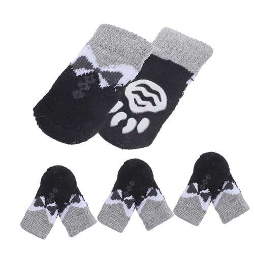 EXHUMKY 8 Stück Hundesocken rutschfeste Pfotenschutzsocken für Kleine bis Große Hunde für Innenbereich Schützt Möbel und Böden Langlebig und Bequem für Jahreszeiten Geeignet EXHUMKY 8 Stück Hundesocken rutschfeste Pfotenschutzsocken für Kleine bis Große Hunde für Innenbereich Schützt Möbel und Böden Langlebig und Bequem für Jahreszeiten Geeignet von EXHUMKY
