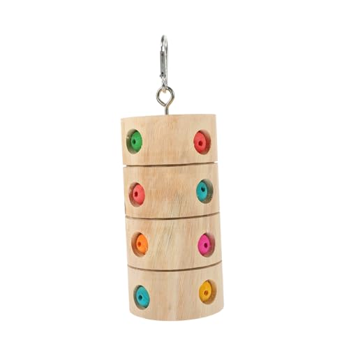 EXHUMKY Papageien Spielzeug Kauspielzeug Aus Interaktive Perlenstange Für Vögel Sicheres Und Langlebiges Vogelspielzeug Für Papageienarten Für Stundenlangen Spielspaß von EXHUMKY
