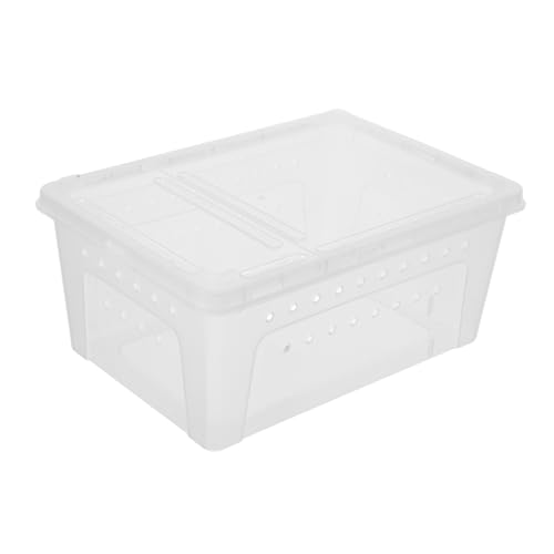 EXHUMKY Box Spider Terrarium Reptilienkäfig Schlangen Aufbewahrungsbehälter Tragbares Haustierbecken Schildkrötenhabitat Bartagamengehege Kunststoffschildkrötenbecken Reiseterrarium von EXHUMKY