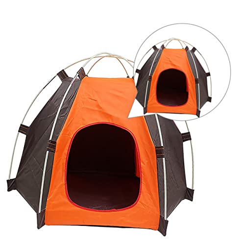 EXHUMKY Faltbares Haustierzelt für Kleine und Mittelgroße Hunde Atmungsaktives und Tragbares Hundebett für Outdoor Nutzung für Katzen und Hunde Leicht und Platzsparend für Einsatz Drinnen von EXHUMKY