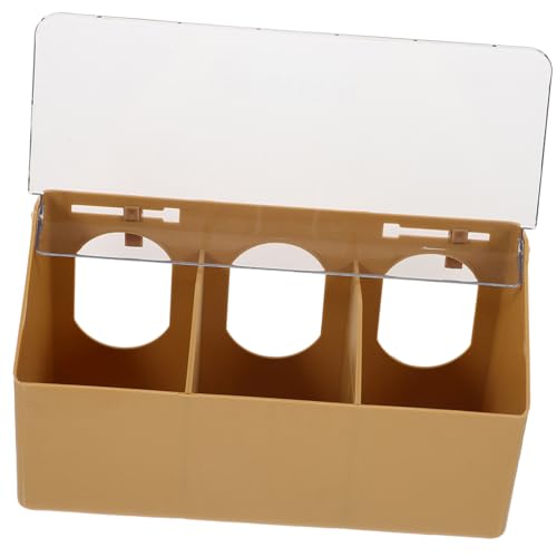 EXHUMKY Futterbox Für Tauben Intelligenter Vogelhäuschen Geflügel Futterautomat Für Haustiere Taubenfutterbecken Huhn Kleiner Vogelhäuschen Vogelfutterspender Hühner Plastik Light Brown EXHUMKY Futterbox Für Tauben Intelligenter Vogelhäuschen Geflügel Futterautomat Für Haustiere Taubenfutterbecken Huhn Kleiner Vogelhäuschen Vogelfutterspender Hühner Plastik Light Brown von EXHUMKY