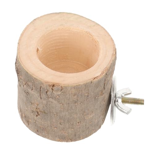 EXHUMKY Napf Kaninchen Futternapf Für Hamster Rattenfutter Hamsterfutterautomat Für Den Haushalt Futternapf Aus Holz Chinchilla-Accessoire Abwaschbarer Fressnapf Verschleißfester Hamsternapf Hölzern von EXHUMKY