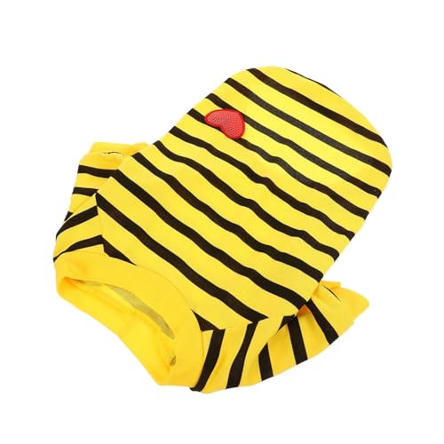 EXHUMKY Hunde-Outfit Welpen-t-Shirt Hundebekleidung Gestreiftes Design Für Bequemes Tragen von EXHUMKY