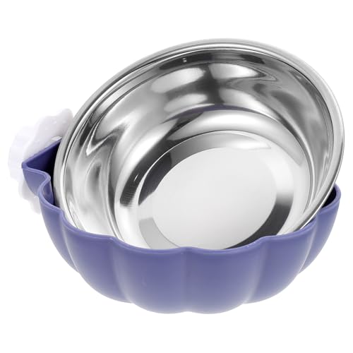 EXHUMKY Hängende Haustierschale aus Fütterungsschale für Kätzchen Große Blaue Schüssel Rutschfestes Design zur Verbesserung Essgewohnheiten von EXHUMKY