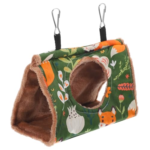 EXHUMKY Hängendes Vogelnest für Winter Dreieckige Papageien Hängematte Gemütlicher Rückzugsort für Kleine Vögel und Nager Abnehmbar und Leicht zu Reinigen von EXHUMKY