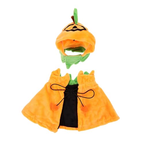 EXHUMKY Halloween Haustier Umhang und Hut Set aus Hochwertigem Plüsch Atmungsaktiv Bequem Verstellbar für Hunde und Katzen Geeignet für Halloween Party und Cosplay Passt Meisten von EXHUMKY