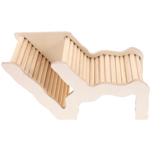 EXHUMKY Hamster Holz Versteck mit Leiter Kletterhaus für Kleine Haustiere Schlaf und Versteckmöglichkeiten Langlebig und Leicht zu Reinigen für Hamster und Nager von EXHUMKY