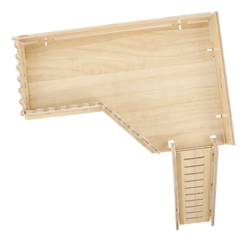 EXHUMKY Hamster Kletterplattform aus Holz Spiel und Ruhegelegenheit für Hamster Zwerghamster Ratten und Kleine Vögel zur Käfigdekoration für Bewegungsspielzeug von EXHUMKY