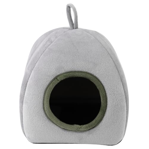 EXHUMKY Hamster Nest aus Plüsch Warmer Schlafplatz für Kleine Haustiere Geeignet für Hamster Meerschweinchen Ratten und Frettchen für Winter und Gemütliche Ruhezeiten von EXHUMKY