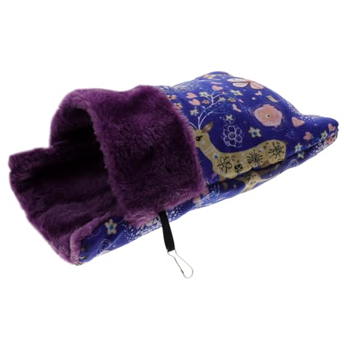 EXHUMKY Schlafsack Für Haustiere Aus Baumwolle Hängematte Für Hamster Frettchen Kleine Tiere Zum Schlafen Und Spielen Winterbett Für Hamsterkäfig von EXHUMKY