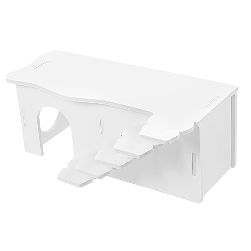EXHUMKY Hamsterhaus mit Treppe Komfortables Versteck für Meerschweinchen und Hamster aus Hochwertigem Schlafen und Entspannen Langlebig und Sicher für Ihre Haustiere von EXHUMKY
