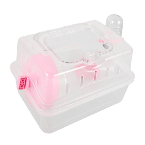 EXHUMKY Hamster Tragetasche Für Kleintiere Robuste Transportbox Aus Stabilem Sicher Und Praktisch Für Reisen Mit Futter Und Wasserversorgung Für Hamster Mäuse Und Mehr von EXHUMKY