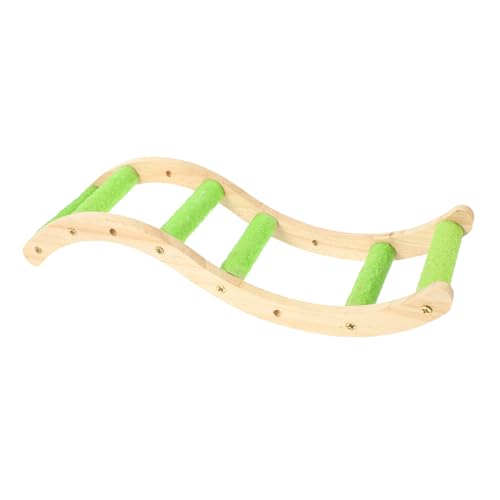 EXHUMKY Papageien Kletterleiter Aus Holz Spielzeug Für Vögel Aktivität Und Gesundheit Als Klettergerüst Für Wellensittiche Und Nymphensittiche von EXHUMKY