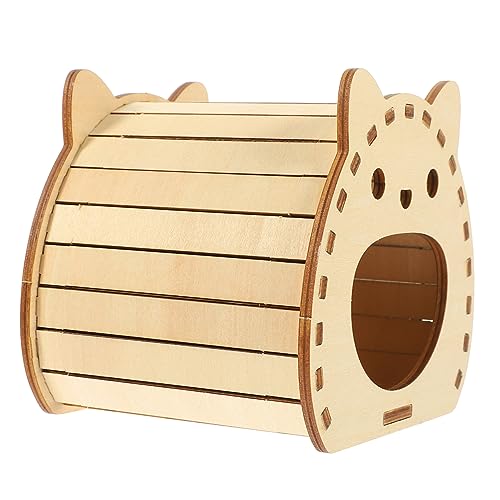 EXHUMKY Hamsternest- Versteck Kleiner Tierkäfig Tunnel Hamsterspielzeug kleines Hamsternest aus Holz Hamsterschutzhaus Hamsterhäuser Naturholzhamsterhaus Hütte hölzern EXHUMKY Hamsternest- Versteck Kleiner Tierkäfig Tunnel Hamsterspielzeug kleines Hamsternest aus Holz Hamsterschutzhaus Hamsterhäuser Naturholzhamsterhaus Hütte hölzern von EXHUMKY