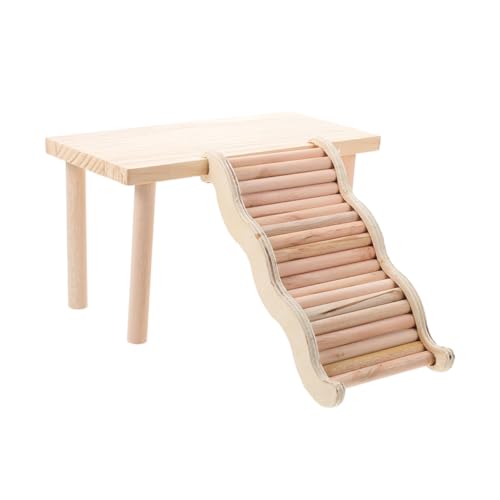EXHUMKY Hamsterplattform, Hamsterleiterspielzeug, Hamsterspielzeug Zum Klettern Aus Holz, Haustierkletterleiter, Hamsterkäfigplattform, Hamsterkäfigholz, Meerschweinchenspielzeug, von EXHUMKY