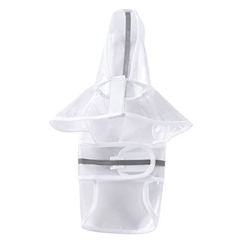 EXHUMKY Elastisches Material Haustier Kapuze Regen Jacke Reflektierende Streifen Hund Regen Mantel Weiß Große Größe EXHUMKY Elastisches Material Haustier Kapuze Regen Jacke Reflektierende Streifen Hund Regen Mantel Weiß Große Größe von EXHUMKY