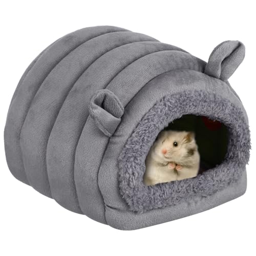 EXHUMKY Haustierbett meerschweinchen Schloss waschbares Meerschweinchenhaus drinnen Vlies Hütte klein Hamster gemütliches Versteck Hamsterbett zu Hause warmes Hamsterheim Segeltuch Grau EXHUMKY Haustierbett meerschweinchen Schloss waschbares Meerschweinchenhaus drinnen Vlies Hütte klein Hamster gemütliches Versteck Hamsterbett zu Hause warmes Hamsterheim Segeltuch Grau von EXHUMKY