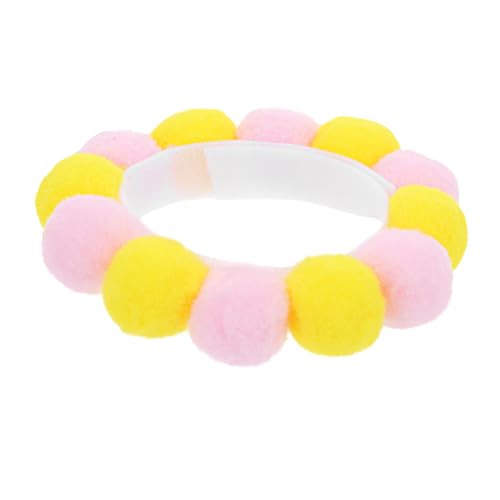 EXHUMKY Cute Plush Cartoon Pet Collar Für Und Hunde Verstellbares Mit Modischen Plüschbällen Und Tragbar Für Haustiere Aller von EXHUMKY