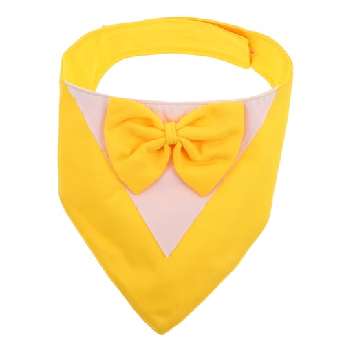EXHUMKY Haustierhochzeitszubehör Hunde-hochzeitsbandana Hundehalsband Hunde-dreieck-lätzchen Haustierdreieck -schal Hund Taschentücher Hund Braut Kostüm Tuch Yellow EXHUMKY Haustierhochzeitszubehör Hunde-hochzeitsbandana Hundehalsband Hunde-dreieck-lätzchen Haustierdreieck -schal Hund Taschentücher Hund Braut Kostüm Tuch Yellow von EXHUMKY