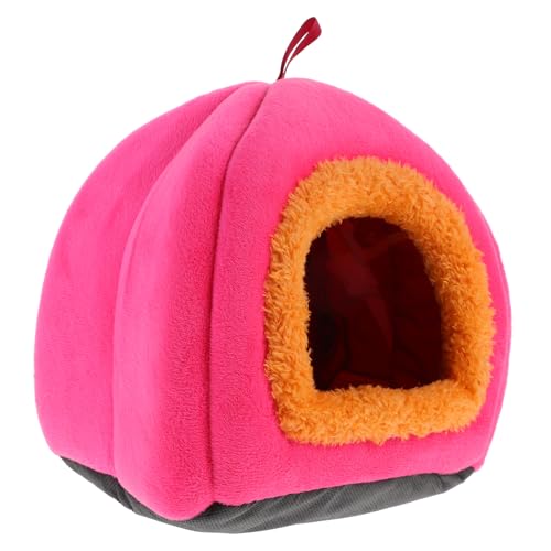 EXHUMKY Haustiernest Schlafnest aus Baumwolle Käfighamster Hamsterbett Versteck Höhle Hamsterversteck Warmes Hamsterhaus Schlafhaus für kleines Haustier stabiles Hamsterhaus Stoff von EXHUMKY