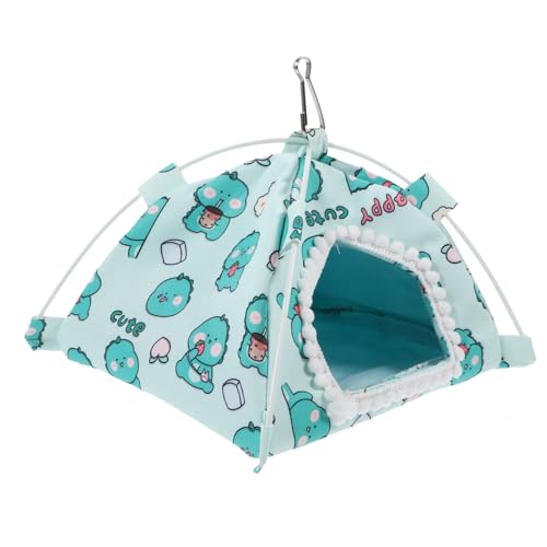EXHUMKY Kleintier Schlafzelt Aus Plüsch Für Hamster Meerschweinchen Und Zwerghasen Warmes Versteck Und Spielhaus Für Kleine Haustiere Für Spiel Und Ruhe Kleine Grüne Dino-Design EXHUMKY Kleintier Schlafzelt Aus Plüsch Für Hamster Meerschweinchen Und Zwerghasen Warmes Versteck Und Spielhaus Für Kleine Haustiere Für Spiel Und Ruhe Kleine Grüne Dino-Design von EXHUMKY
