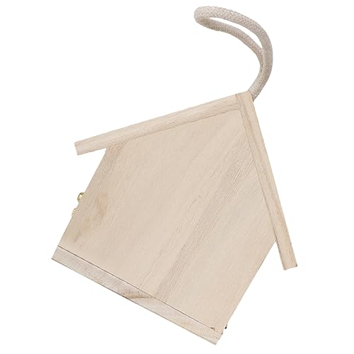 EXHUMKY Vogelhaus aus Holz Hängend Nistkasten für Sittiche und Papageien Wetterbeständig für Garten und Balkon EXHUMKY Vogelhaus aus Holz Hängend Nistkasten für Sittiche und Papageien Wetterbeständig für Garten und Balkon von EXHUMKY