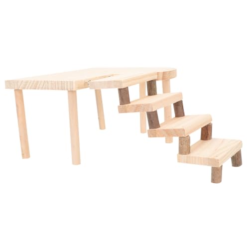 EXHUMKY Holzspielzeug für Hamster Zweilagige Plattform und Kletterleiter für Käfige für Kleine Nager Langlebig und Fördert Spiel und EXHUMKY Holzspielzeug für Hamster Zweilagige Plattform und Kletterleiter für Käfige für Kleine Nager Langlebig und Fördert Spiel und von EXHUMKY