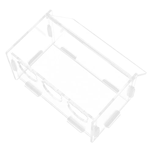 EXHUMKY Hühner Futtertrog Transparente Futterbox für Rutin Hühner Papageien und Vögel Leicht zu Reinigende Futterstation für und Außenbereich Einfache Installation Langlebiges Material von EXHUMKY
