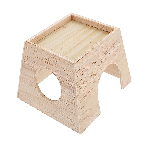 EXHUMKY Hühnerhaus Kleiner Tierheim Schlafplatz Drinnen Kleines Haustierversteck Nest Verstecke Haustierhütte Verschachtelung Grübler Hühnerstall Meerschweinchen Käfig Barsch Für Huhn Holz von EXHUMKY