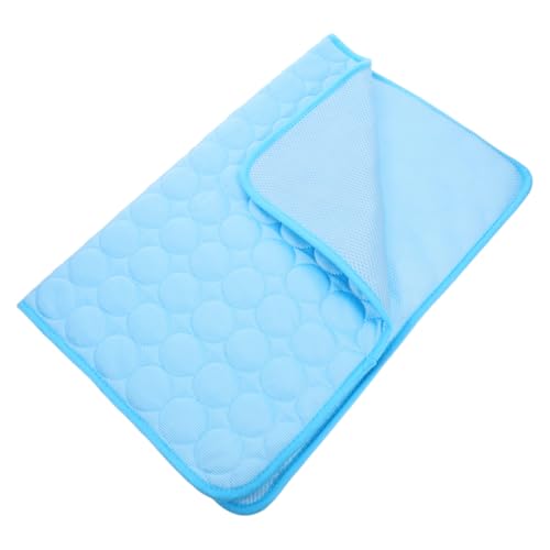 EXHUMKY Hundekühlmatte Selbstkühlendes und Waschbares Kühlpad für Hunde Atmungsaktive Kühlmatte für Sommer für Reisen und Zuhause Geeignet für Hunde und Katzen Blau von EXHUMKY