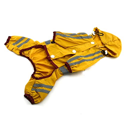 EXHUMKY Hunderegenmantel aus PVC Wasserdichter und Atmungsaktiver Regenmantel für Kleine und Katzen Gelb Xs Haustier Regenjacke EXHUMKY Hunderegenmantel aus PVC Wasserdichter und Atmungsaktiver Regenmantel für Kleine und Katzen Gelb Xs Haustier Regenjacke von EXHUMKY