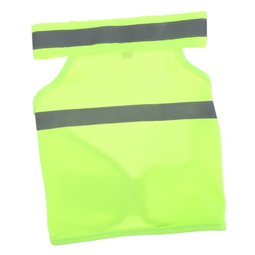 EXHUMKY Hundesicherheitsweste mit Reflektoren Atmungsaktive Sommerbekleidung für Hunde für Laufen und Wandern Fluoreszierendes Gelb S von EXHUMKY