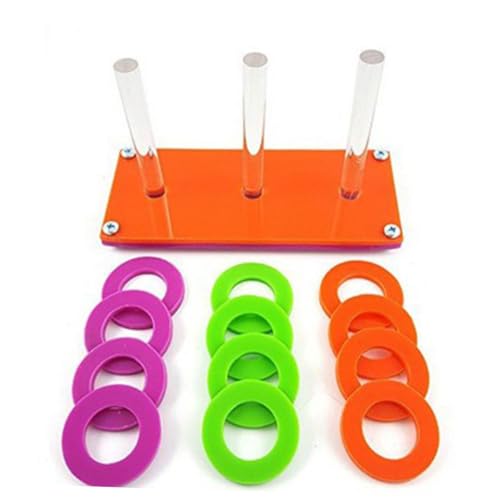 EXHUMKY Papageienspielzeug Aus Sicherem Material Vogel-ringwurfspielzeug Pädagogisches Spielzeug Für Nymphensittiche Sittiche Und Papageien Interaktives Spielzeug Das Spaß Und Bewegung För von EXHUMKY