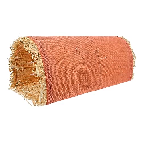 EXHUMKY Kaninchen Tunnel Nest Bequeme Schlafhöhle für Kleine Haustiere für Hamster und Meerschweinchen für Kuschelige Ruhepausen Orange von EXHUMKY
