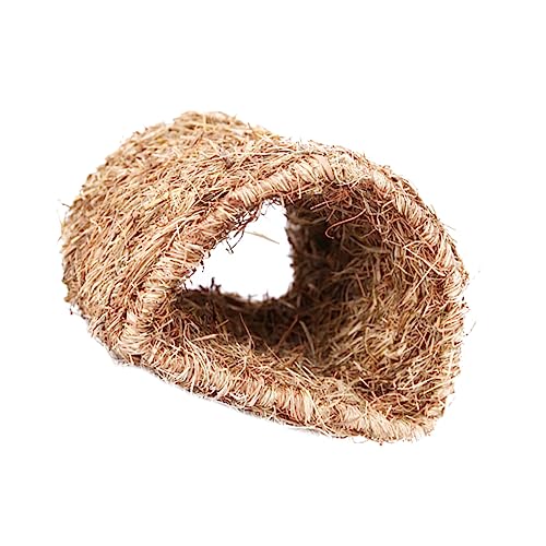 EXHUMKY Kaninchen Tunnel Nest aus Naturmaterialien für Kleintiere Geeignet Zwei Eingänge für Spaß und Aktivität Robust und Langlebig für Kaninchen und Andere Haustiere von EXHUMKY