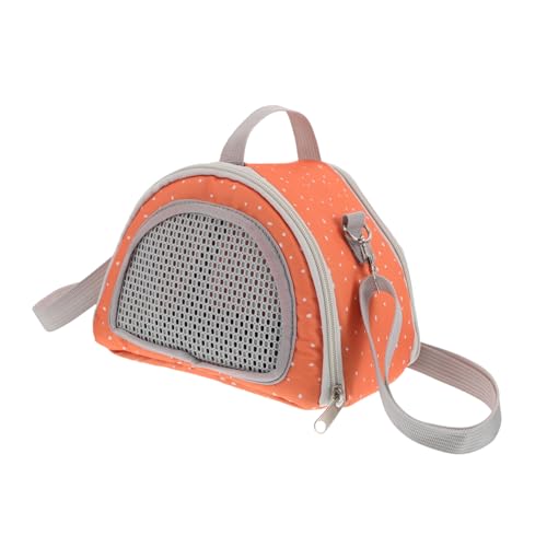 EXHUMKY Kleintier Tragetasche für Hamster Zuckergleiter Chinchilla Atmungsaktive Haustier Tragetasche mit Schultergurt für Outdoor Aktivitäten Orangefarbenes Design Geräumig und EXHUMKY Kleintier Tragetasche für Hamster Zuckergleiter Chinchilla Atmungsaktive Haustier Tragetasche mit Schultergurt für Outdoor Aktivitäten Orangefarbenes Design Geräumig und von EXHUMKY