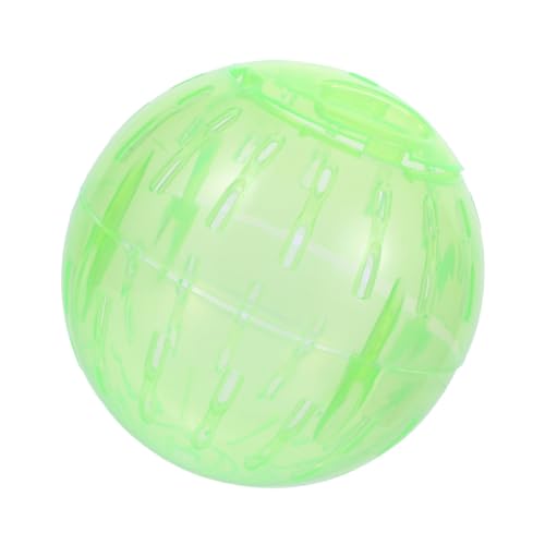 EXHUMKY Kleintierspielzeug Hamster Laufball Hunde Hamsterversteck Hamsterbälle Durchsichtige Hamster-übungsbälle Hamsterkäfige Chinchilla-übungsbälle Menschlich Futter Hase Plastik Green von EXHUMKY