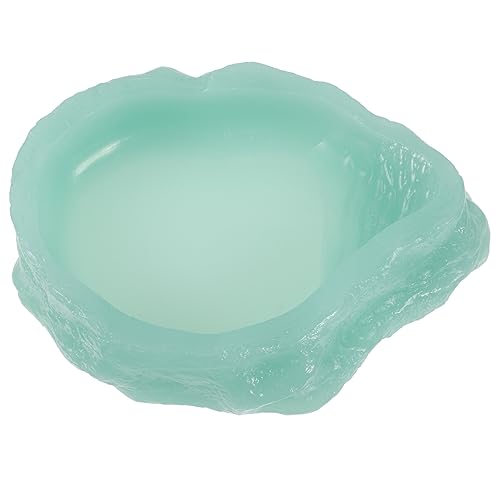 EXHUMKY Luminous Reptile Water Bowl Nachleuchtende Futterschale für Reptilien Schildkröten und Geckos aus Sicherem Harz für Terrarium und Einfache Fütterung EXHUMKY Luminous Reptile Water Bowl Nachleuchtende Futterschale für Reptilien Schildkröten und Geckos aus Sicherem Harz für Terrarium und Einfache Fütterung von EXHUMKY