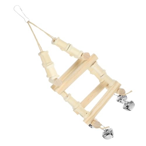 EXHUMKY Papageien Holzschaukel Vogelspielzeug mit Kletterleiter für Sittiche Wellensittiche und Andere Haustiere Sicheres Vogelkäfig Zubehör für Spiel und EXHUMKY Papageien Holzschaukel Vogelspielzeug mit Kletterleiter für Sittiche Wellensittiche und Andere Haustiere Sicheres Vogelkäfig Zubehör für Spiel und von EXHUMKY