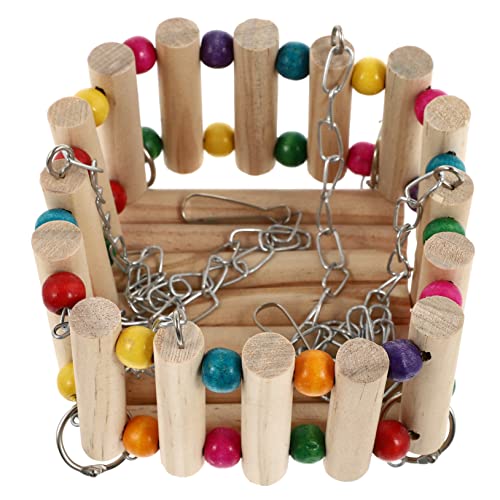 EXHUMKY Papageien Holzspielzeug Haustier Hängebrücke Vögel Hängematte Swing Toy Hängendes Spielzeug EXHUMKY Papageien Holzspielzeug Haustier Hängebrücke Vögel Hängematte Swing Toy Hängendes Spielzeug von EXHUMKY